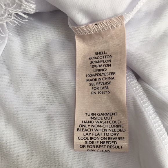 Nanette Lepore medium white bell sleeve lace top. - Picture 7 of 7